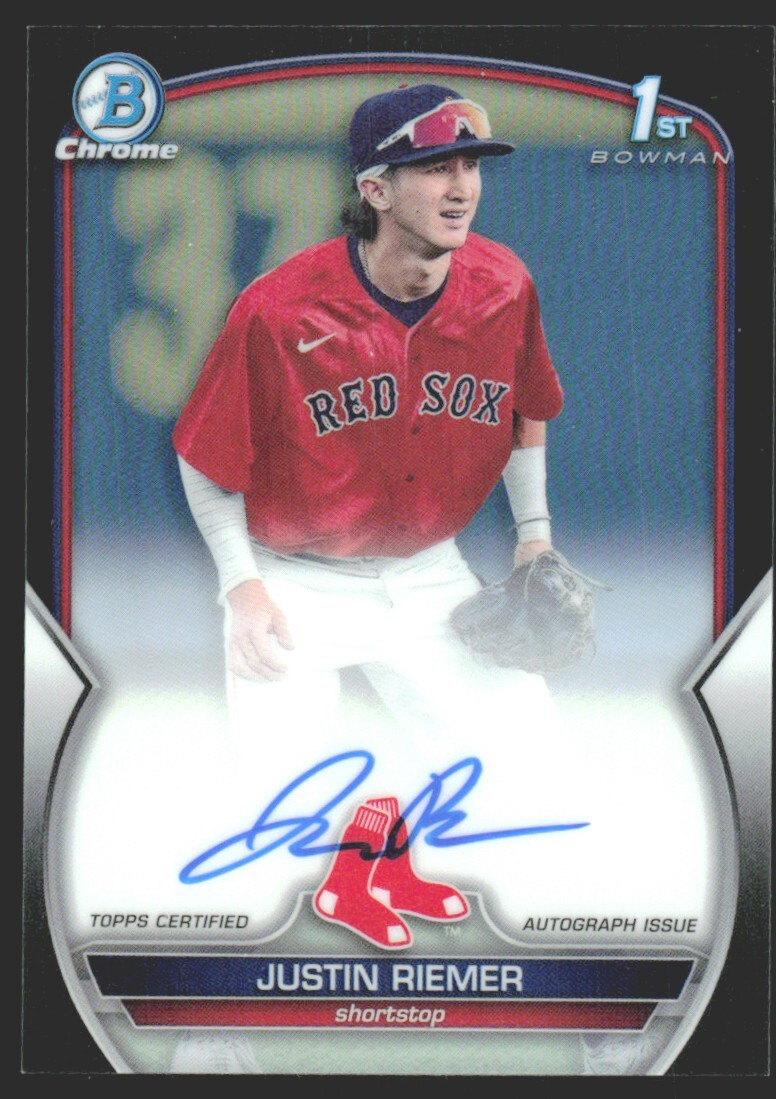 2023 Bowman Draft Chrome Auto Black Refractor 62/75 Justin Riemer #CDA-JRI GS1
