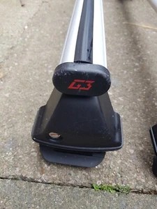 G3 Aerodynamisches Aluminium Dachträger Geländerstangen mit Schlössern und Schlüsseln  - Bild 1 von 7