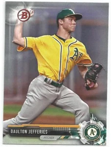 Daulton Jefferies Oakland A's 2017 Bowman Draft Baseball - Picture 1 of 3