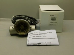 GEMS Sensors 230215 Continuous Output Rotor Flow Sensor 8-60GPM 1" NPT 24VDC - Picture 1 of 3
