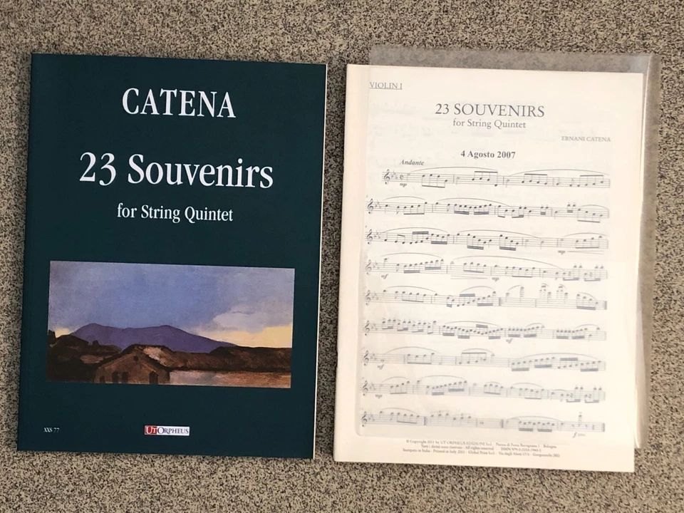 Ernani Catena: 23 Souvernirs for String Quintet - Orpheus Score and Parts - Image 1 of 4