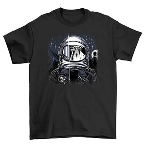Space Hunter Astronaut Tee - Explore the Cosmos in Style! 100% Cotton, Funny Uni - Picture 1 of 46