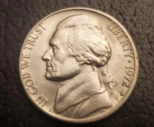 1972 D Jefferson Nickel Higher Grade Uncirculated - Picture 1 of 5