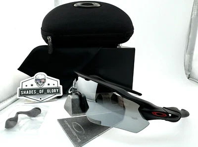 OAKLEY RADAR EV PATH MATTE BLACK SILVER AFTERMARKET POLARIZED SUNGLASSES OO9208 - Image 1 of 4