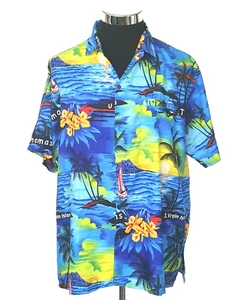 Camisa Hawaiana Caribeña Para Hombre Talla Grande Isla Tropical Informal Santo Tomás - Imagen 1 de 12