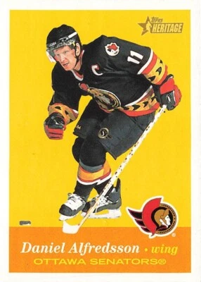 2001 Topps Heritage Daniel Alfredsson 63 Ottawa Senators - Image 1 of 2