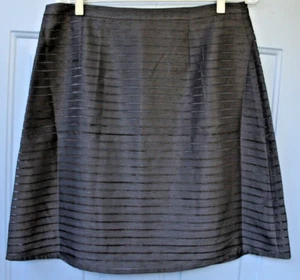 New $70 Tag Banana Republic Women's Black Sheer Flared Skirt Size 12 Lined NWT - Picture 1 of 4