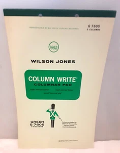 Vintage 1968 Wilson Jones Columnar Pad G7605 ufficio 5 colonne cuscinetti parziali? - Foto 1 di 6
