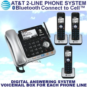 AT&T TL86109 2-LINE DECT 6.0 PHONE SYSTEM - BLUETOOTH - 3 CORDLESS - BRAND NEW - Picture 1 of 3