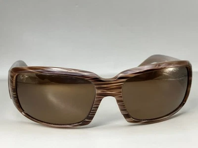 Maui Jim Sunglasses Blue Water MJ-236–25C Striped Brown Tan 63-18-125 Brown Lens - Изображение 1 из 4