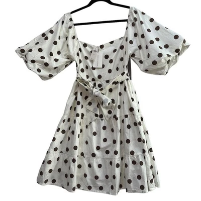 Mini Vestido Faithfull The Brand Eryn Lunares 16 XXL Bessie Dot Anthro NUEVO Foto 1 de 4