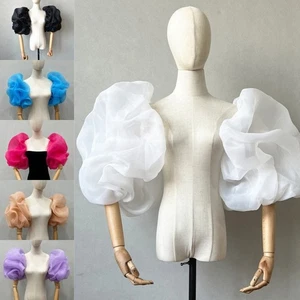 Mangas extraíbles para boda Toppers desmontables de encaje para novia mangas de linterna hinchadas - Imagen 1 de 17