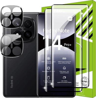 Pellicola Vetro Temperato per Xiaomi Redmi Note 14 Pro plus 5G & Redmi Note 14 P - Immagine 1 di 4