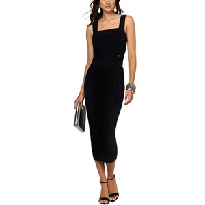 SIMKHAI Womens Black Striped Ribbed Tank Top Sweater Blouse XS BHFO 6707 - Picture 1 of 1