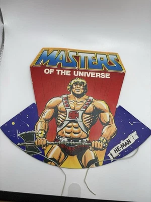 Vintage 1983 He-Man Masters of the Universe Party Hat Birthday Favor MOTU - Image 1 of 3