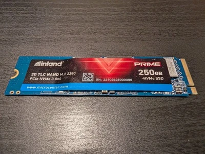 Inland Prime 250GB NVMe PCIe Gen 3.0x4 M.2 2280 3D NAND Internal SSD - Used - Image 1 of 4