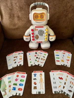 Vtg 2009 Playskool Alphie Robot Talking Interactive Education Toy 16 Cards WORKS - Image 1 of 4