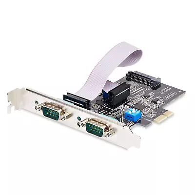 StarTech 2S232422485-PC-CARD 2-Port Serial DB9 RS232 422 485 Adapter PCIe Card - Image 1 of 4