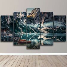 Montagne lac Italie vue nature beauté 5 pièces toile art mural impression décoration intérieure