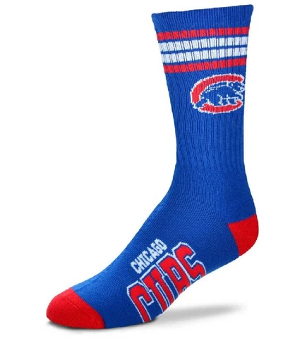 Chicago Cubs Deuce 4 Stripe Crew Socks Cover