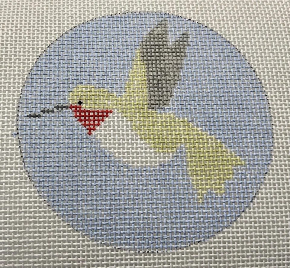 Hummingbird Ornament Hand Painted Needlepoint Canvas - Image 1 of 1