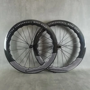 700C Carbon Fiber Road Bike Wheelset Disc Brake Tubeless Tubular Bicycle Wheels - Picture 1 of 16