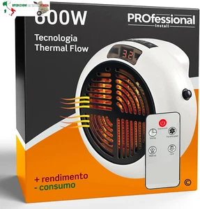 600w Mini Stufetta Elettrica Caldo Rapido Tecnologia Basso Consumo Spina da Pare - Foto 1 di 9