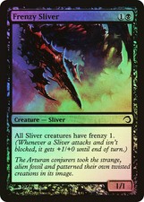 MTG Premium Deck Slivers - Frenzy Sliver - FOIL LP Card