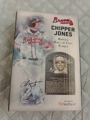 Atlanta Braves Chipper Jones Replica Hall of Fame Plaque Cover