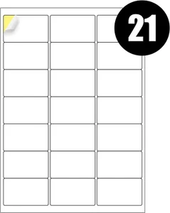Labels 21 Per Page A4 White Pack Of 20 Thats 420 Labels - Picture 1 of 6