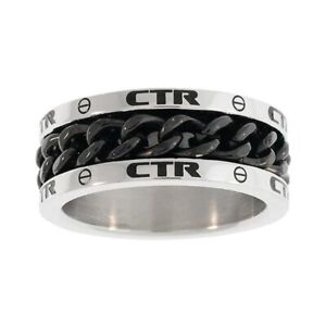 J137 Ring Choose Right Stainless Steel Black  Mormon One Moment In Time LDS CTR