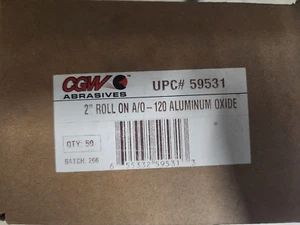 CGW Abrasives 59531 2" Q/C Discs-Aluminum Oxide, Roll-On Size 2 Grit 120, 50/BOX - Picture 1 of 2