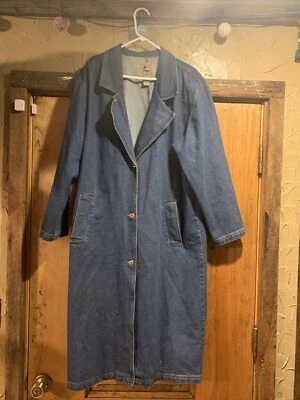 Don’t Mess With Texas Denim Gold Dust  Women’s Size XL Western Cowboy Duster - Image 1 of 4