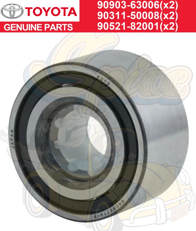 Genuine Toyota Supra JZA80 Lexus GS300 Front Wheel Bearing, Seal, Ring Set of 6 - Image 1 of 1