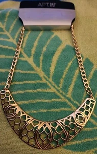Apt 9 Gold Tone Collar , Bib Necklace NWT Msrp $24.00 - Picture 1 of 7