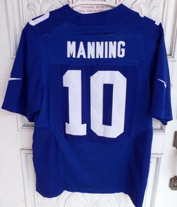Nike On Field Eli Manning #10 NY Giants Sewn Letter Jersey Men's Size 44 (L) EUC - Picture 1 of 4
