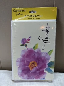 6 Thank You Cards - Floral - Expressions from Hallmark - Picture 1 of 1