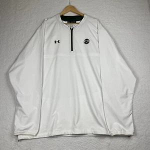 Colorado State Rams Jacket 5XL White Under Armour Windbreaker 1/4 Zip Team Issue - Picture 1 of 8