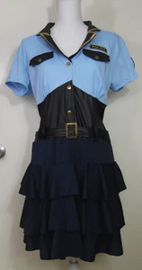 Damenkostüm Kleid ohne Marke blau & schwarz Polizist Gr. L R8-22 - Bild 1 von 4