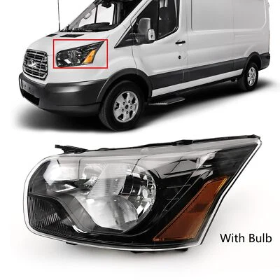 For 2015-2024 Ford Transit 150 250 350 Headlight Black Housing Left Driver Side - Image 1 of 4