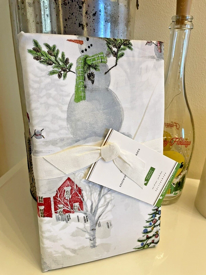 Pottery Barn Funda de Almohada Navidad Muñeco de Nieve Pueblo Vacaciones Santa Disney Niño SET h Foto 1 de 4
