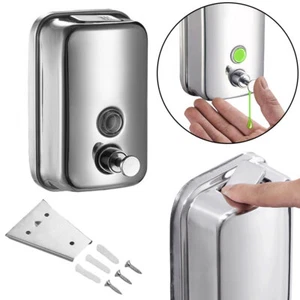 500ML Wall Mounted Stainless Steel Hand Soap Dispenser Liquid Lotion Dispenser - Picture 1 of 10