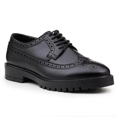 ROCO Boys Black Chunky Brogues, Boys Black, Formal, Wedding, Communion, Prom Shoes