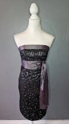 Next Lace & Satin Sequin Strapless Bodycon Party Dress, 6 - Image 1 of 4