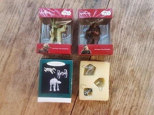 Hallmark Andenken Ornament Lot Die Fahrzeuge von Star Wars Yoda Chewbacca - Bild 1 von 9