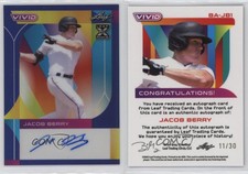 2022 Leaf Vivid Navy Blue /30 Jacob Berry #BA-JB1 Auto