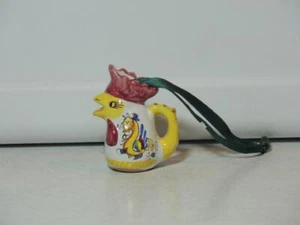 Williams Sonoma Mini Rooster Pitcher Ornament 3" Majolica Deruta Raffaellesco - Picture 1 of 7