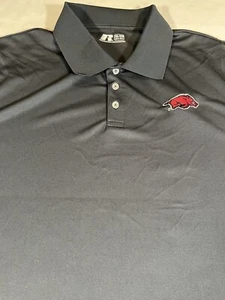 Russell Herren Gr. 3XL Polo Arkansas Razorbacks Kurzarm Hemd schwarz - Bild 1 von 5