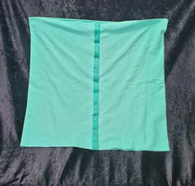 Bufanda Lululemon Vinyasa Bali Breeze verde azulado fresco Tonka rayas Snap Infinity Foto 1 de 4