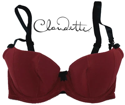 Claudette Sophia Icon Balconette Women's Underwear Sexy Lingerie Bra Oxblood Red - Image 1 of 3